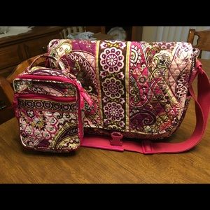 Vera Bradley Messenger Bag and Lunch Bag